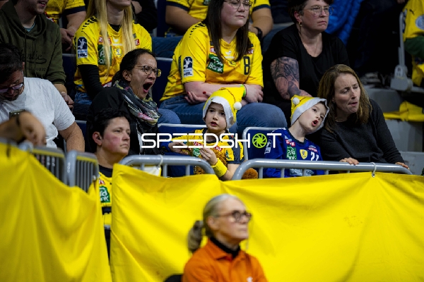 Fans in gelben Trikots in der SAP Arena