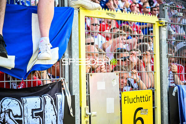 Fußball I Herren I Saison 2022-2023 I 2. Bundesliga I 34. Spieltag I SV Sandhausen 1916 - Hamburger SV I 28.05.2023 Fans des Hamburger Sportvereins am Jubeln, Bangen, Trauern und Beten
Ort: Sandhausen, Germany
Datum: 28.05.2023