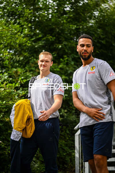 Handball I Herren I Saison 2023-2024 I S-Cup Altensteig I 2. Runde I Rhein-Neckar Löwen - HBW Balingen-Weilstetten I 29.07.2023 David Späth (29, Rhein-Neckar Löwen)
Ort: Altensteig, Germany
Datum: 29.07.2023 - Philipp Ahouansou, David Späth