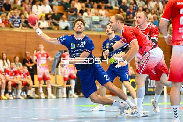 Handball I Herren I Saison 2023-2024 I 2. Handballbundesliga I 6. Spieltag I SG BBM Bietigheim - VfL Lübeck-Schwartau I 08.10.2023 Paco Barthe (20, SG BBM Bietigheim)
Ort: Bietigheim-Bissingen, Germany
Datum: 08.10.2023 - Paco Barthe