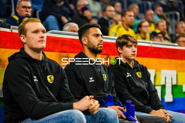 Handball I Herren I Saison 2023-2024 I Liqui Moly Handballbundesliga I 10. Spieltag I Rhein-Neckar Löwen - SC DHfK Leipzig I 09.11.2023 Philipp Ahouansou (19, Rhein-Neckar Löwen)
Ort: Mannheim, Germany
Datum: 09.11.2023 - Philipp Ahouansou, David Späth