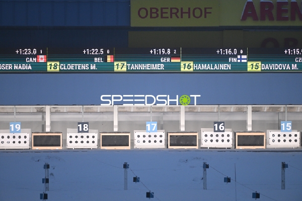 Startnummern am Schießstand in Oberhof