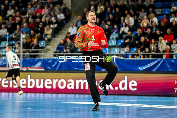 Handball I Herren I Saison 2023-2024 I 2. Handballbundesliga I 12. Spieltag I SG BBM Bietigheim - HC Elbflorenz I 18.11.2023 Marino Mallwitz (HC Elbflorenz)
Ort: Bietigheim-Bissingen, Germany
Datum: 18.11.2023