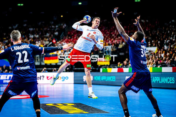 Handball I Herren I Euro 2024 I Vorrunde I Gruppe A I Schweiz - Frankreich I 14.01.2024