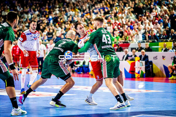 Handball I Herren I Euro 2024 I Hauptrunde I Gruppe 1 I Ungarn - Kroatien I 20.01.2024