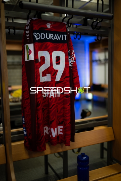 Trikot David Späth (29; Rhein Neckar Löwen) in der Kabine
