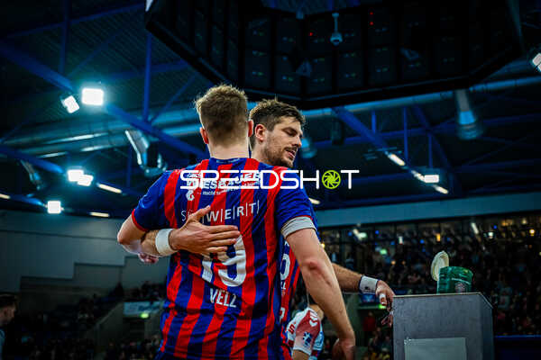 Handball I Herren I Saison 2023-2024 I 2. Handballbundesliga I 20. Spieltag I SG BBM Bietigheim - TV Großwallstadt I 10.02.2024 Alexander Velz (19, SG BBM Bietigheim), Paco Barthe (20, SG BBM Bietigheim)
Ort: Bietigheim-Bissingen, Germany
Datum: 10.02.2024 - Alexander Velz