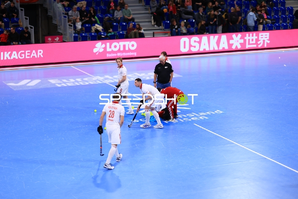 EuroHockey Indoor Championship 2026 - Jakub HOLOSYNIUK (28; Polen) und Maksymilian PAWLAK (32; Polen) in Aktion