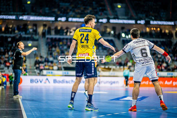 Handball I Herren I Saison 2023-2024 I Liqui Moly Handballbundesliga I 28. Spieltag I Rhein-Neckar Löwen - MT Melsungen I 18.04.2024