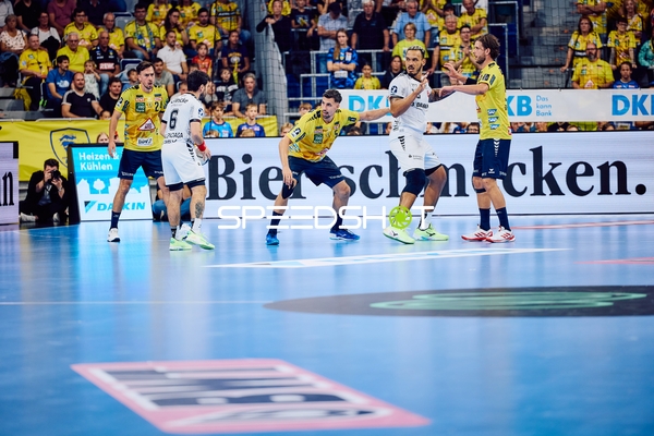 Abwehraktion von Rhein Neckar Löwen gegen MT Melsungen