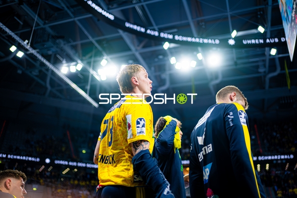 Edwin Aspenbäck (78; Rhein Neckar Löwen) und Sebastian Heymann (13; Rhein Neckar Löwen) in der SAP Arena