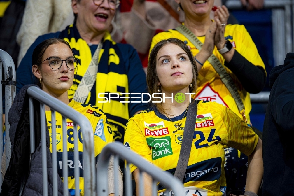 Fans in gelben Trikots in der SAP Arena