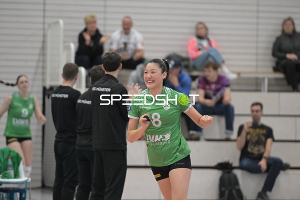 Yina Liu (8; USC Münster) jubelt