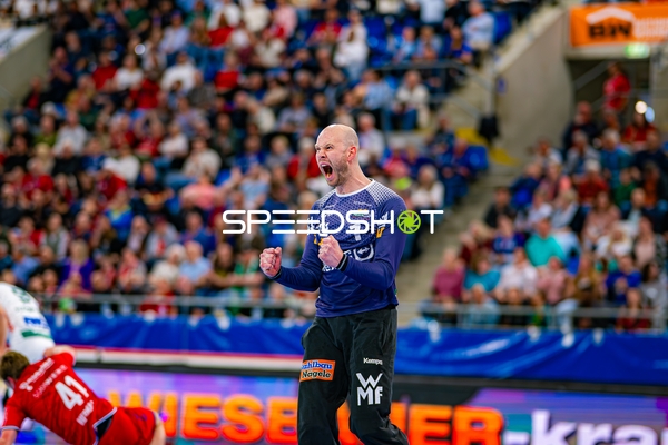 Torwartjubel Bart Ravensbergen (1;Frisch Auf Göppingen)