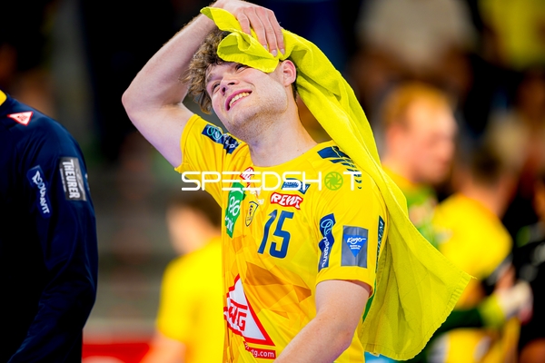 Pause für David Móré (15;Rhein Neckar Löwen) in Halbzeit