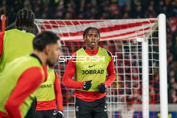 Spieler beim Aufwärmen