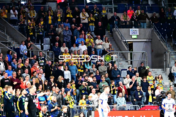 Szene mit Patrick Groetzki (24; Rhein Neckar Löwen) und Kaj Geenen (5; HSV Hamburg)