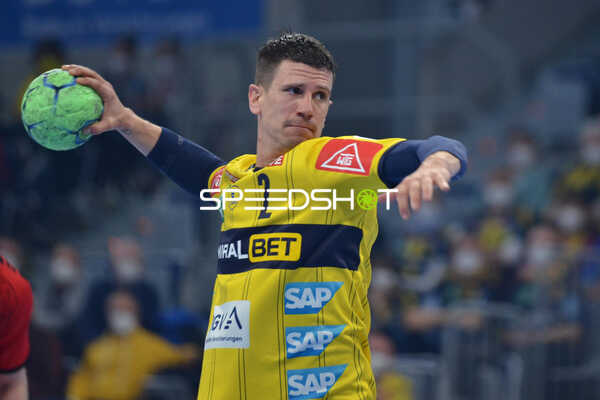 Handball I Herren I Saison 2021-2022 I Liqui Moly Handballbundesliga I 24.Spieltag I Rhein-Neckar Löwen - MT Melsungen I 13.03.2022 Andy Schmid (#2, Rhein-Neckar Löwen) beim Sieben Meter
Ort: Mannheim, Germany
Datum: 13.03.2022