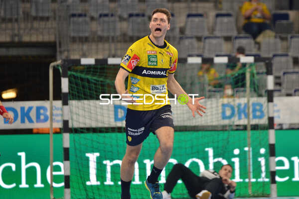Handball I Herren I Saison 2021-2022 I Liqui Moly Handballbundesliga I 24.Spieltag I Rhein-Neckar Löwen - MT Melsungen I 13.03.2022 Jubel von Niclas Kirkelokke (#6, Rhein-Neckar Löwen)
Ort: Mannheim, Germany
Datum: 13.03.2022