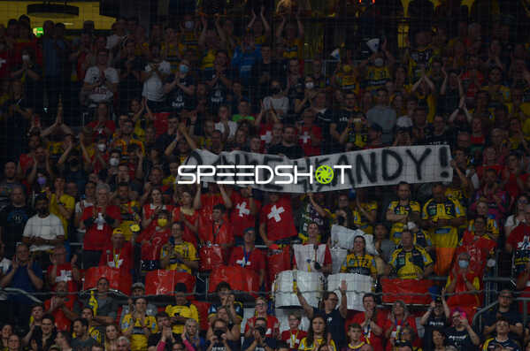 Handball I Herren I Saison 2021-2022 I Liqui Moly Handballbundesliga I 33.Spieltag I Rhein-Neckar Löwen - THW Kiel I 08.06.2022 Danke Andy Schriftzug von den Fans
Ort: Mannheim, Germany
Datum: 08.06.2022 - Kevin Gerwin