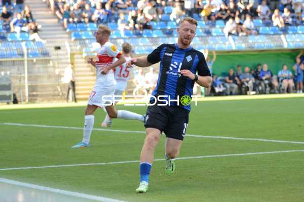 Fußball I Herren I Saison 2022-2023 I DFB-Pokal I 1. Runde I SV Waldhof Mannheim - Holstein Kiel I 31.07.2022 Dominik Martinovic (#11, SV Waldhof Mannheim) nach seinem Schussversuch
Ort: Mannheim, Germany
Datum: 31.07.2022