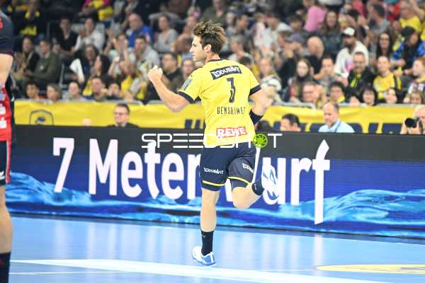Handball I Herren I Saison 2022-2023 I Liqui Moly Handballbundesliga I 5. Spieltag I Rhein-Neckar Löwen - SG Flensburg-Handewitt I 24.09.2022 Jubel von Uwe Gensheimer (#3, Rhein-Neckar Löwen)
Ort: Mannheim, Germany
Datum: 24.09.2022