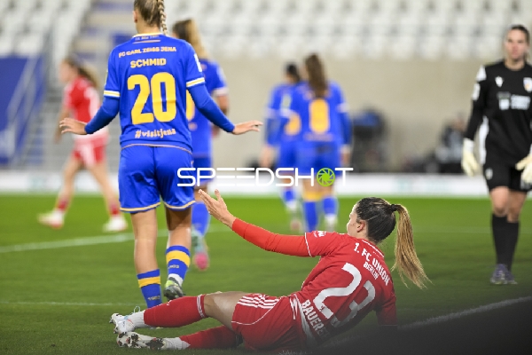 Zweikampf mit Nele Bauereisen (23; 1. FC Union Berlin) und Steffi Schmid (20; CZJ)