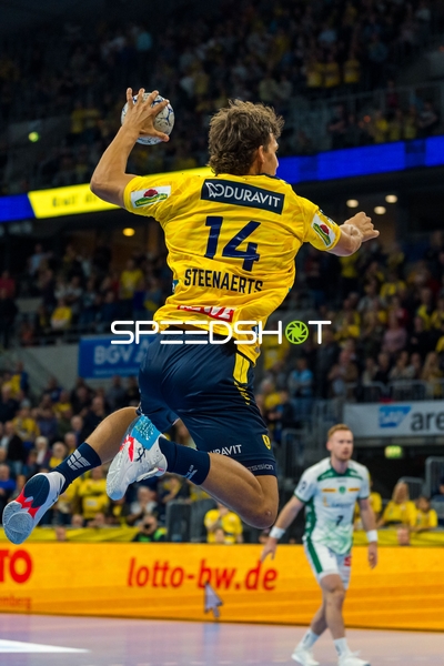 Gino Steenaerts (14; Rhein Neckar Löwen) wirft aufs Tor