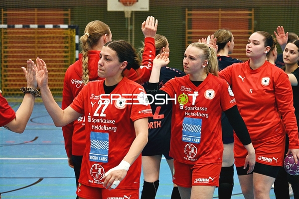 Kurpfalz Bären Spielerinnen klatschen sich ab