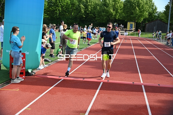 Zielankunft beim TVE Sommerlauf Edingen