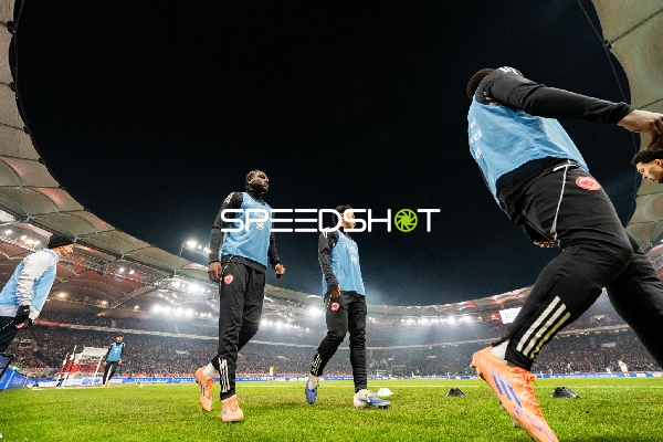 Spieler beim Aufwärmen