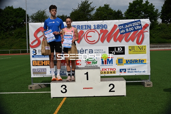 TVE Sommerlauf Edingen 2025 Siegerpodest