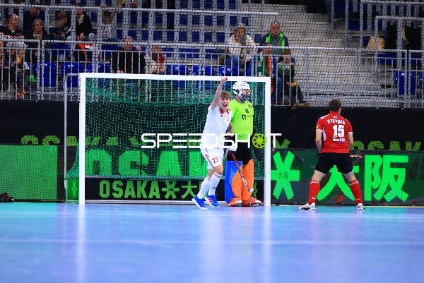 Torjubel von Eryk BEMBENEK (23; Polen) gegen Mateusz SZYMCZYK (32; Österreich)