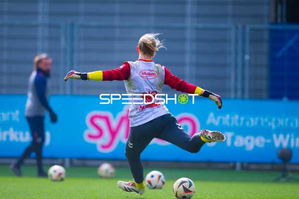 Spieler beim Warm-up