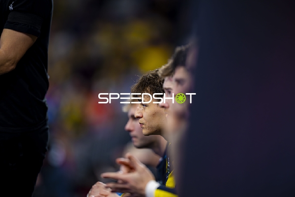 Spieler von Rhein Neckar Löwen auf der Bank