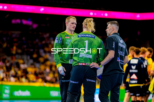 Torwartgespräch Mikael Appelgren (1;Rhein Neckar Löwen), David Späth (29;Rhein Neckar Löwen)