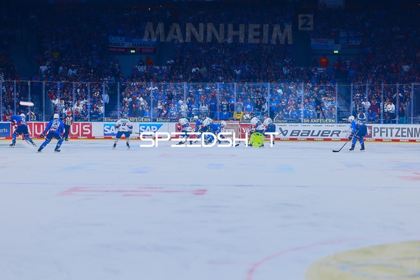 Puckkampf zwischen Adler Mannheim und Eisbären Berlin