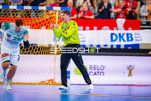 Torwartjubel Daniel Rebmann (94;SG BBM Bietigheim)