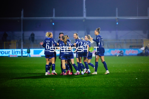 Spieler feiern gemeinsam