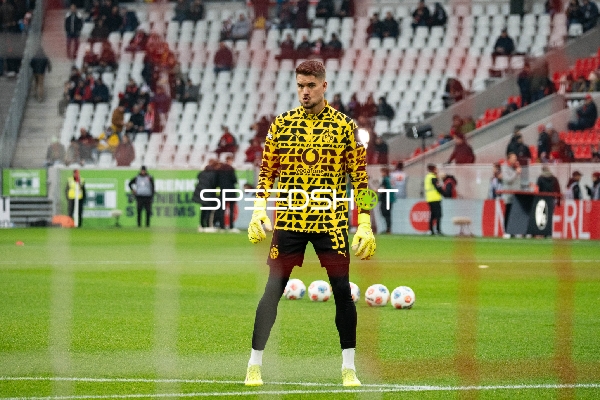 Torwart Alexander Meyer (33; Borussia Dortmund) in Position