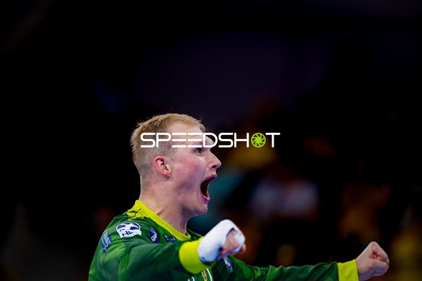 Torhüter David Späth (29; Rhein Neckar Löwen) zeigt Emotion