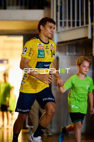 Spieler Gino Steenaerts (14; Rhein Neckar Löwen) in der Halle