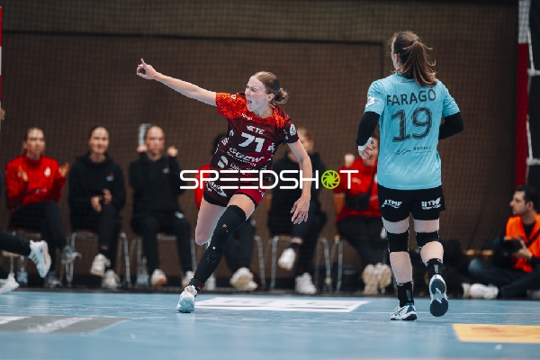 Szene mit Hanna Walther (71; HSG Bensheim/Auerbach) und Luca Farago (19; Thüringer HC)