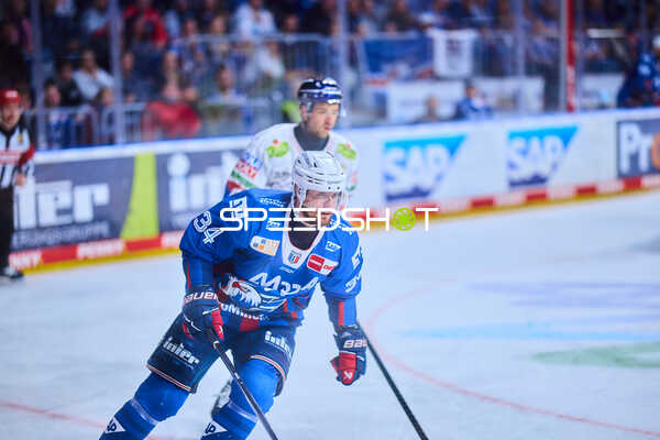 Adler Mannheim Spieler beim Skaten im Playoff-Halbfinale