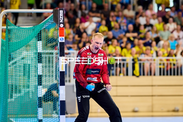 David Späth (29; Rhein Neckar Löwen) jubelt nach Tor