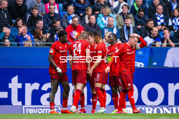 Torjubel Jannis Heuer (24, 1. FC Kaiserslautern), Kenny Prince Redondo (11, 1. FC Kaiserslautern), Afeez Aremu (4, 1. FC Kaiserslautern)