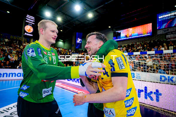 Jubel von David Späth (29;Rhein Neckar Löwen), Patrick Groetzki (24;Rhein Neckar Löwen)