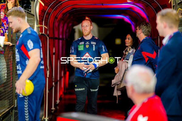Spieler betritt Tunnel Mikael Appelgren (1;Rhein Neckar Löwen)