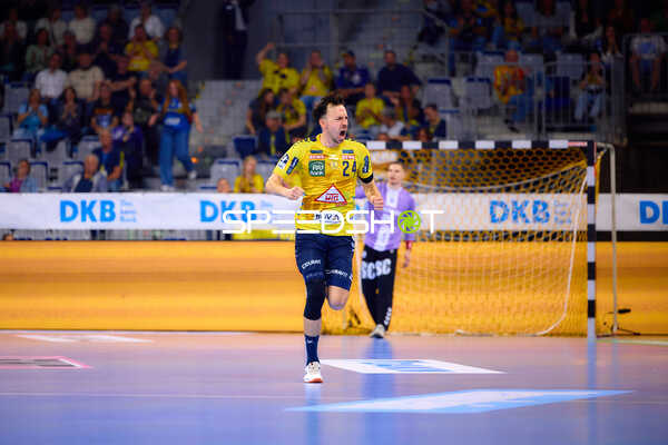 Patrick Groetzki (24, Rhein Neckar Löwen) jubelt