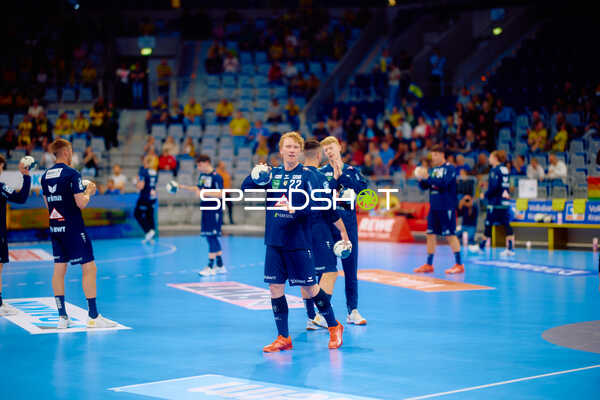 Aufwärmen des Teams Rhein Neckar Löwen